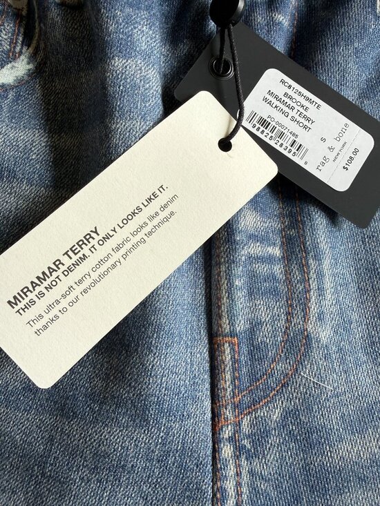 Rag & Bone Miramar Terry Walking Short size small - Picture 2 of 4